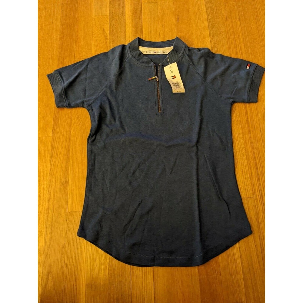 TOMMY HILFIGER Small Women's Shirt W/Zipup Collar NWT